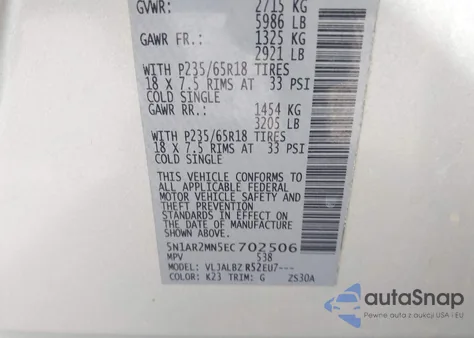 2014 Nissan Pathfinder S from USA, damaged, VIN 5N1AR2MN5EC702506